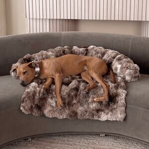 New Luxurious Pelsbarn Calming Anxiety Dog Couch Cover Bed Faux Fur Med Lg Pet
